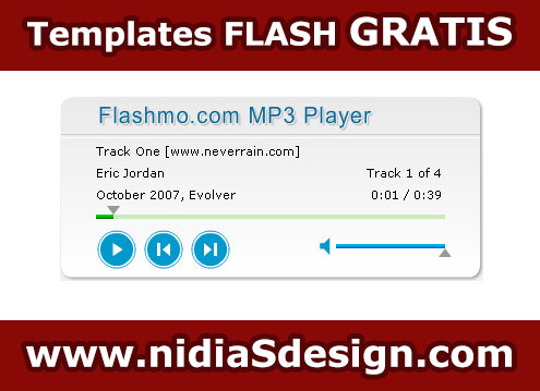 Template Flash, plantilla de reproductor mp3 con lista externa en XML